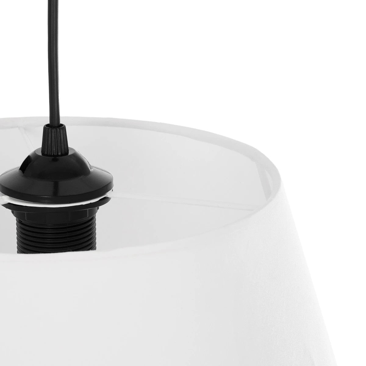 GLOBOSTAR® TRIANGLE 204-0089 Μοντέρνο Κρεμαστό Φωτιστικό Οροφής με Ντουί 1 x E27 AC 220-240V IP20 - Λευκό - Μ35 x Π35 x Υ24cm
