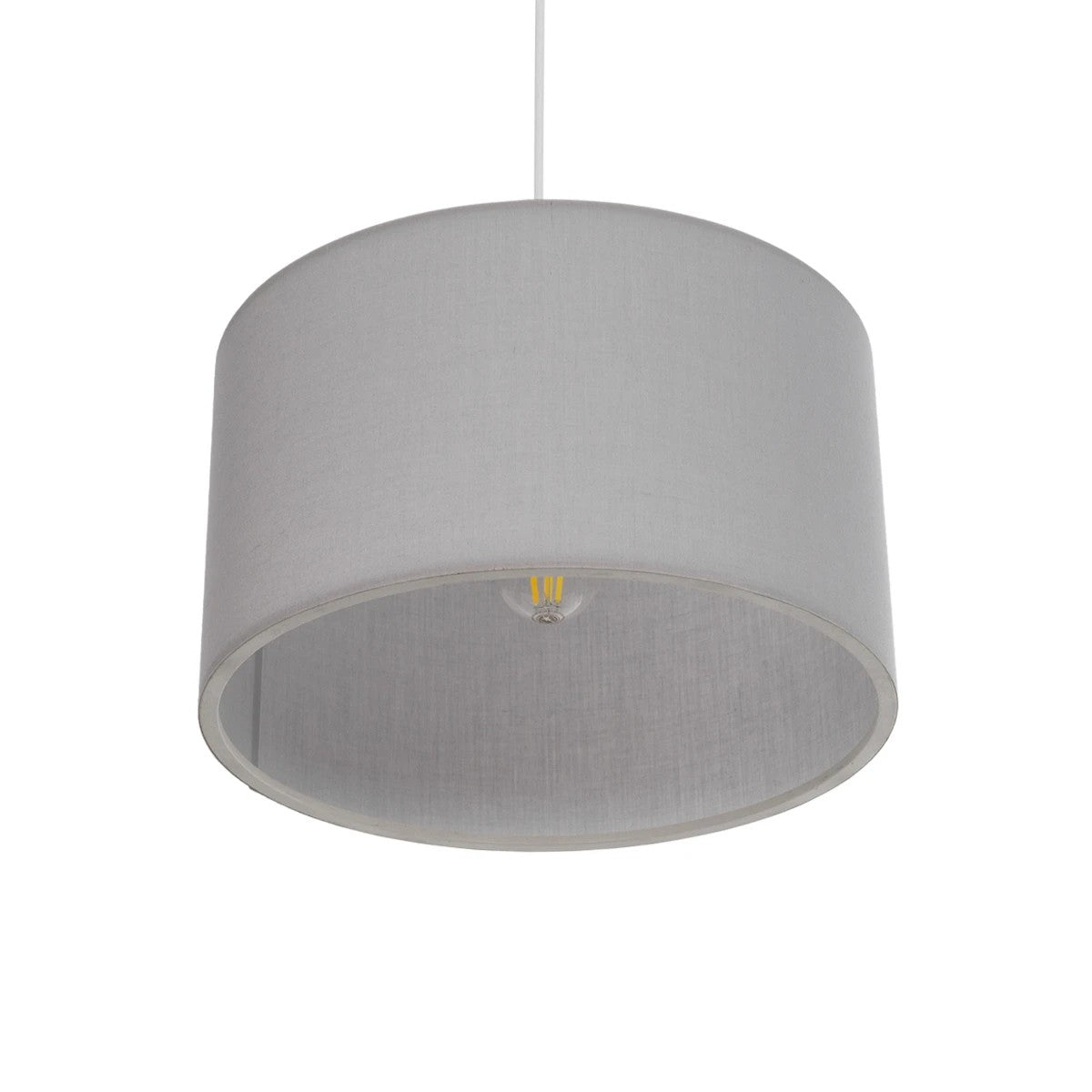 GLOBOSTAR® LOFTY 204-0093 Μοντέρνο Κρεμαστό Φωτιστικό Οροφής με Ντουί 1 x E27 AC 220-240V IP20 - Γκρι - Μ37 x Π37 x Υ21cm
