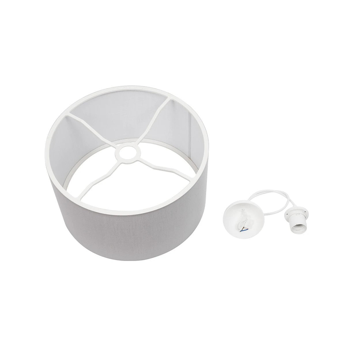 GLOBOSTAR® LOFTY 204-0093 Μοντέρνο Κρεμαστό Φωτιστικό Οροφής με Ντουί 1 x E27 AC 220-240V IP20 - Γκρι - Μ37 x Π37 x Υ21cm