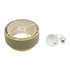 GLOBOSTAR® BIGGIE 204-0097 Μοντέρνο Κρεμαστό Φωτιστικό Οροφής με Ντουί 1 x E27 AC 220-240V IP20 - Λαδί & Μπεζ - Μ30 x Π30 x Υ17cm