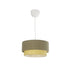 GLOBOSTAR® BIGGIE 204-0097 Μοντέρνο Κρεμαστό Φωτιστικό Οροφής με Ντουί 1 x E27 AC 220-240V IP20 - Λαδί & Μπεζ - Μ30 x Π30 x Υ17cm