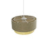 GLOBOSTAR® BIGGIE 204-0097 Μοντέρνο Κρεμαστό Φωτιστικό Οροφής με Ντουί 1 x E27 AC 220-240V IP20 - Λαδί & Μπεζ - Μ30 x Π30 x Υ17cm