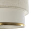 GLOBOSTAR® FOCUS 204-0100 Μοντέρνο Κρεμαστό Φωτιστικό Οροφής με Ντουί 1 x E27 AC 220-240V IP20 - Λευκό & Μπεζ - Μ30 x Π30 x Υ21cm