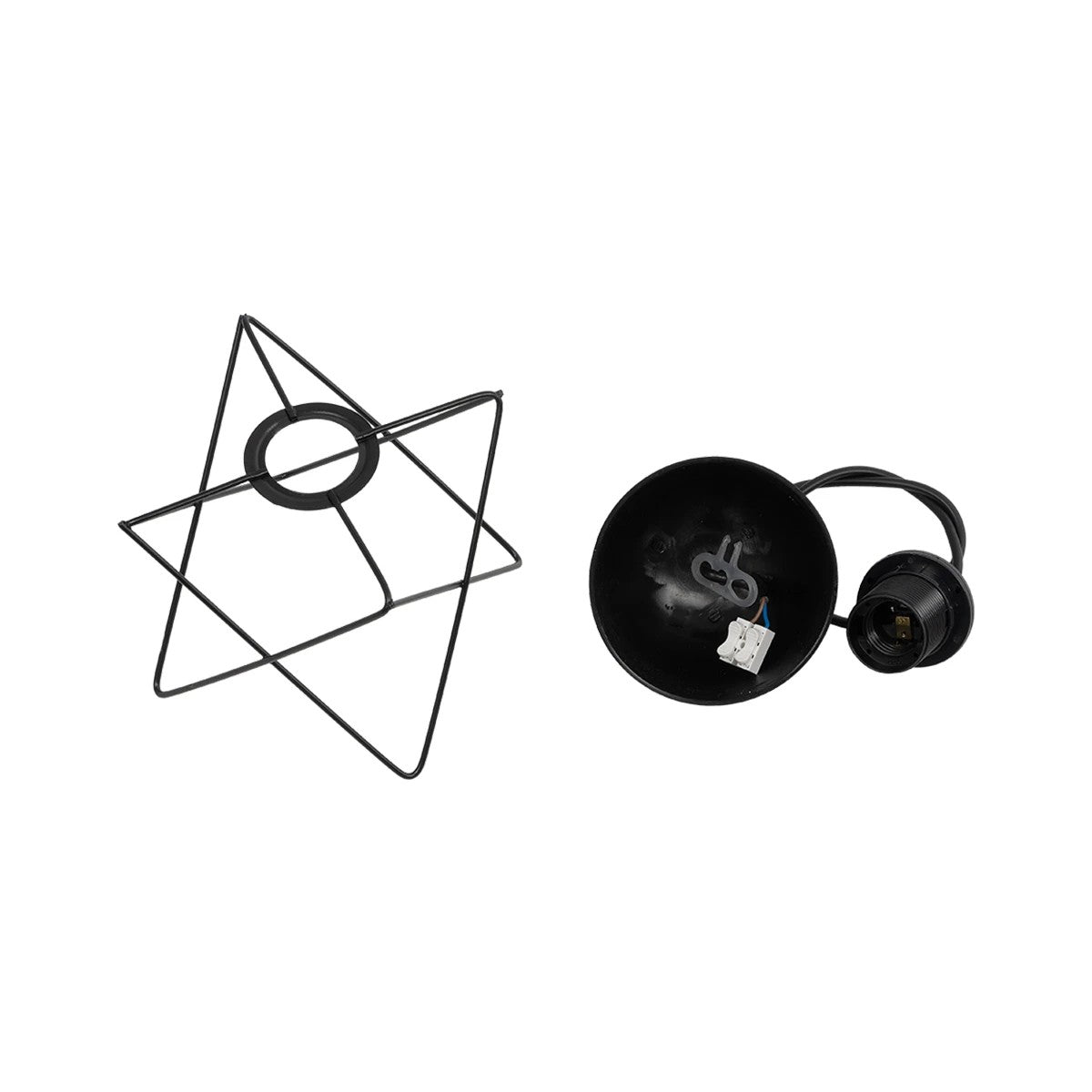 GLOBOSTAR® PATRICK 204-0109 Μοντέρνο Κρεμαστό Φωτιστικό Οροφής με Ντουί 1 x E27 AC 220-240V IP20 - Μαύρο - Μ14 x Π14 x Υ16cm