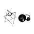 GLOBOSTAR® PATRICK 204-0109 Μοντέρνο Κρεμαστό Φωτιστικό Οροφής με Ντουί 1 x E27 AC 220-240V IP20 - Μαύρο - Μ14 x Π14 x Υ16cm