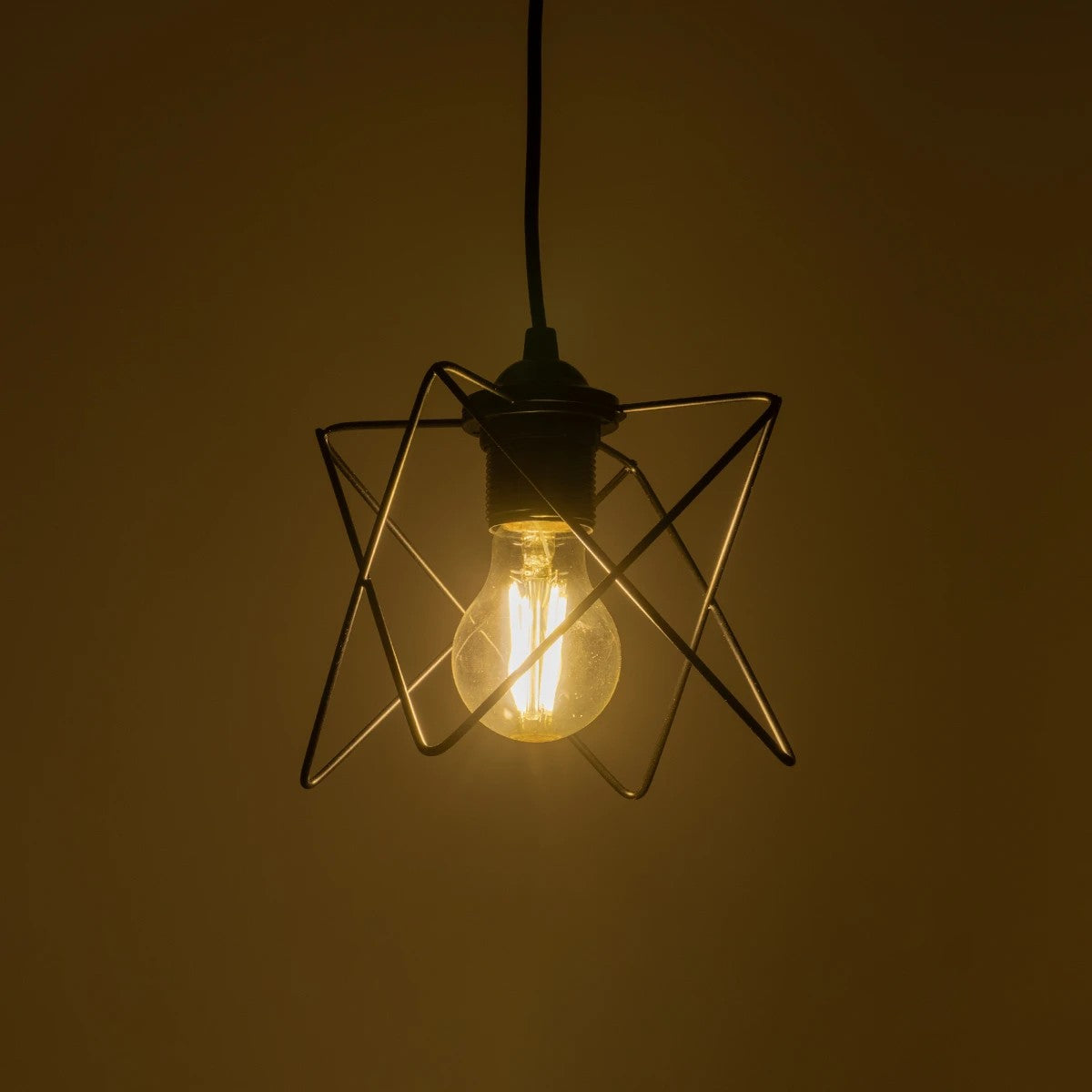 GLOBOSTAR® PATRICK 204-0109 Μοντέρνο Κρεμαστό Φωτιστικό Οροφής με Ντουί 1 x E27 AC 220-240V IP20 - Μαύρο - Μ14 x Π14 x Υ16cm
