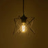 GLOBOSTAR® PATRICK 204-0109 Μοντέρνο Κρεμαστό Φωτιστικό Οροφής με Ντουί 1 x E27 AC 220-240V IP20 - Μαύρο - Μ14 x Π14 x Υ16cm