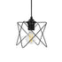 GLOBOSTAR® PATRICK 204-0109 Μοντέρνο Κρεμαστό Φωτιστικό Οροφής με Ντουί 1 x E27 AC 220-240V IP20 - Μαύρο - Μ14 x Π14 x Υ16cm