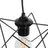 GLOBOSTAR® PATRICK 204-0109 Μοντέρνο Κρεμαστό Φωτιστικό Οροφής με Ντουί 1 x E27 AC 220-240V IP20 - Μαύρο - Μ14 x Π14 x Υ16cm