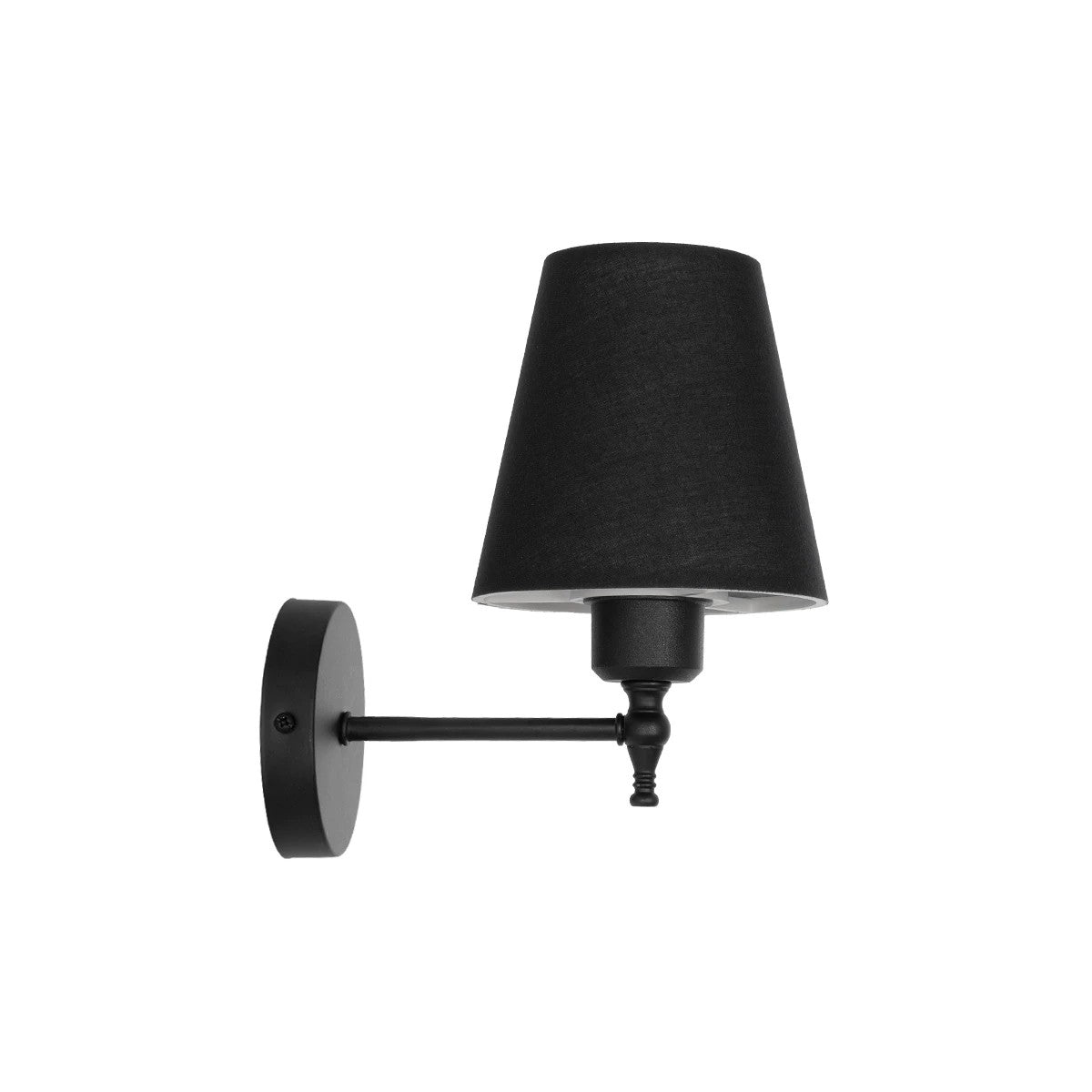 GLOBOSTAR® PAM 204-0113 Μοντέρνο Φωτιστικό Τοίχου - Απλίκα με Ντουί 1 x E27 AC 220-240V IP20 - Μαύρο - Μ23 x Π23 x Υ17cm