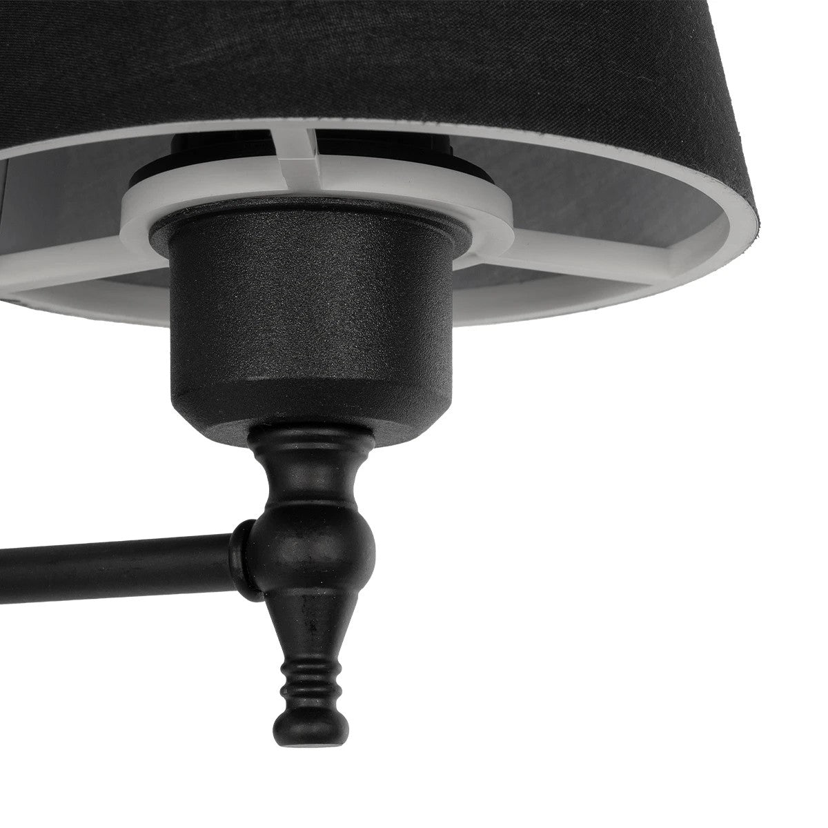 GLOBOSTAR® PAM 204-0113 Μοντέρνο Φωτιστικό Τοίχου - Απλίκα με Ντουί 1 x E27 AC 220-240V IP20 - Μαύρο - Μ23 x Π23 x Υ17cm