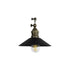 GLOBOSTAR® HAWK 204-0114 Μοντέρνο Φωτιστικό Τοίχου - Απλίκα με Ντουί 1 x E27 AC 220-240V IP20 - Μαύρο & Μπρούτζινο - Μ22 x Π44 x Υ23cm