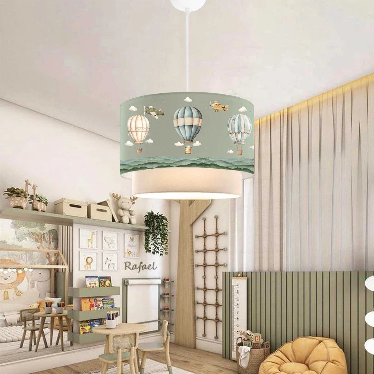 GLOBOSTAR® BALLON 204-0120 Παιδικό Κρεμαστό Φωτιστικό Οροφής με Ντουί 1 x E27 AC 220-240V IP20 - Πολύχρωμο - Μ30 x Π30 x Υ20cm - ledmania.gr