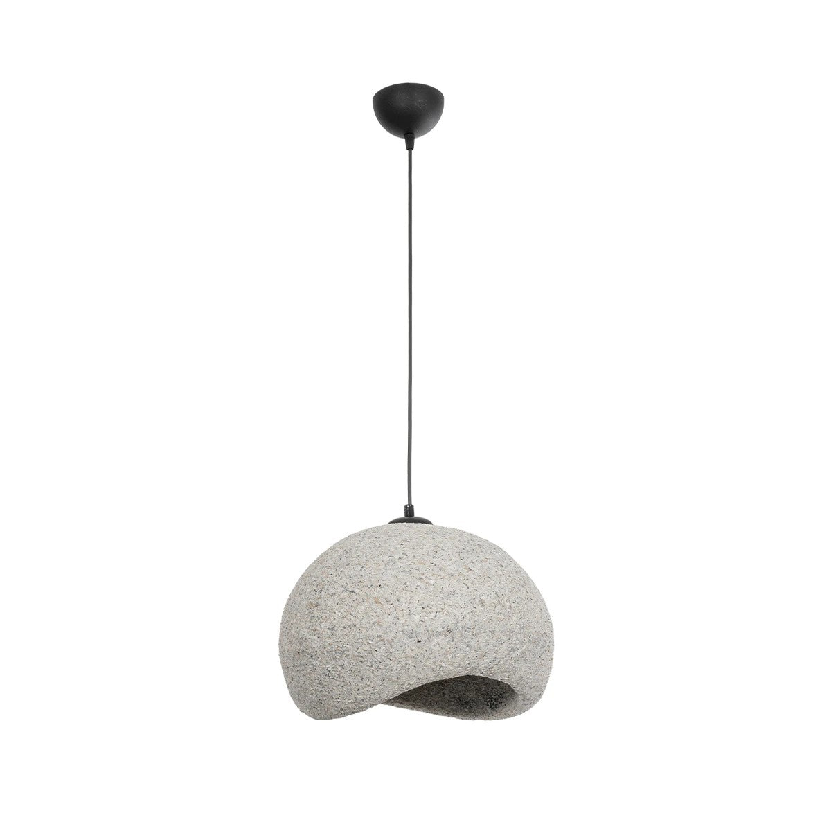GLOBOSTAR® STONE 204-0123 Μοντέρνο Κρεμαστό Φωτιστικό Οροφής με Ντουί 1 x E27 AC 220-240V IP20 - Γκρι- Μ35 x Π31 x Υ26cm
