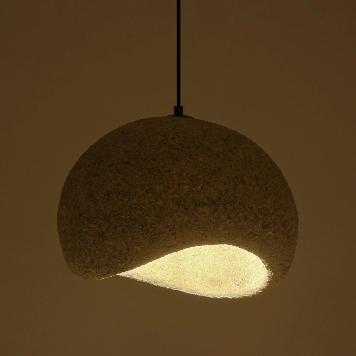 GLOBOSTAR® STONE 204-0124 Μοντέρνο Κρεμαστό Φωτιστικό Οροφής με Ντουί 1 x E27 AC 220-240V IP20 - Γκρι - Μ35 x Π31 x Υ26cm