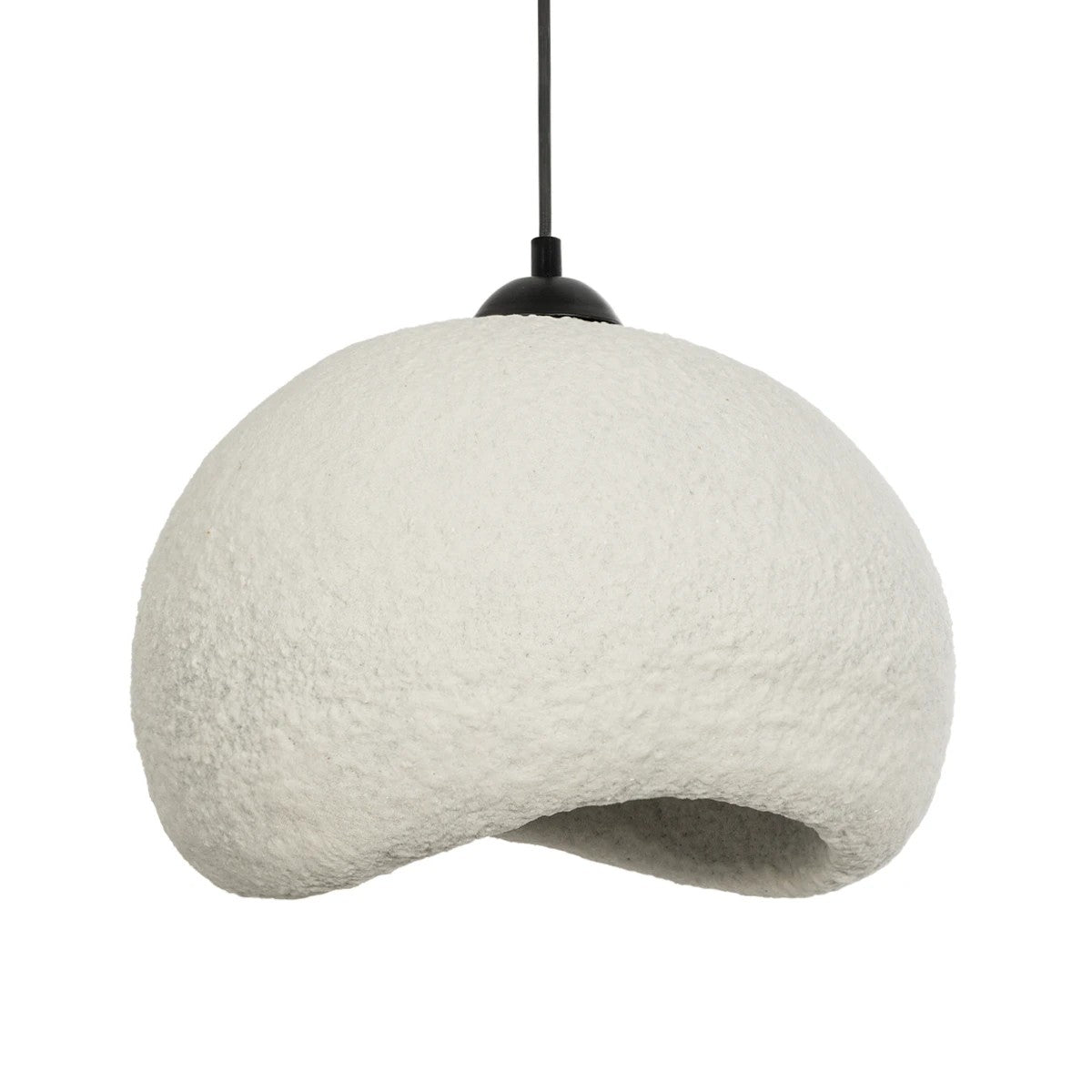 GLOBOSTAR® STONE 204-0124 Μοντέρνο Κρεμαστό Φωτιστικό Οροφής με Ντουί 1 x E27 AC 220-240V IP20 - Γκρι - Μ35 x Π31 x Υ26cm