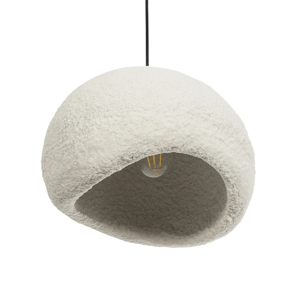 GLOBOSTAR® STONE 204-0124 Μοντέρνο Κρεμαστό Φωτιστικό Οροφής με Ντουί 1 x E27 AC 220-240V IP20 - Γκρι - Μ35 x Π31 x Υ26cm