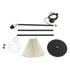 GLOBOSTAR® FLY 204-0127 Μοντέρνο Επιδαπέδιο Φωτιστικό με Ντουί 1 x E27 AC 220-240V IP20 - Μαύρο & Μπεζ - Μ72 x Π38 x Υ155cm