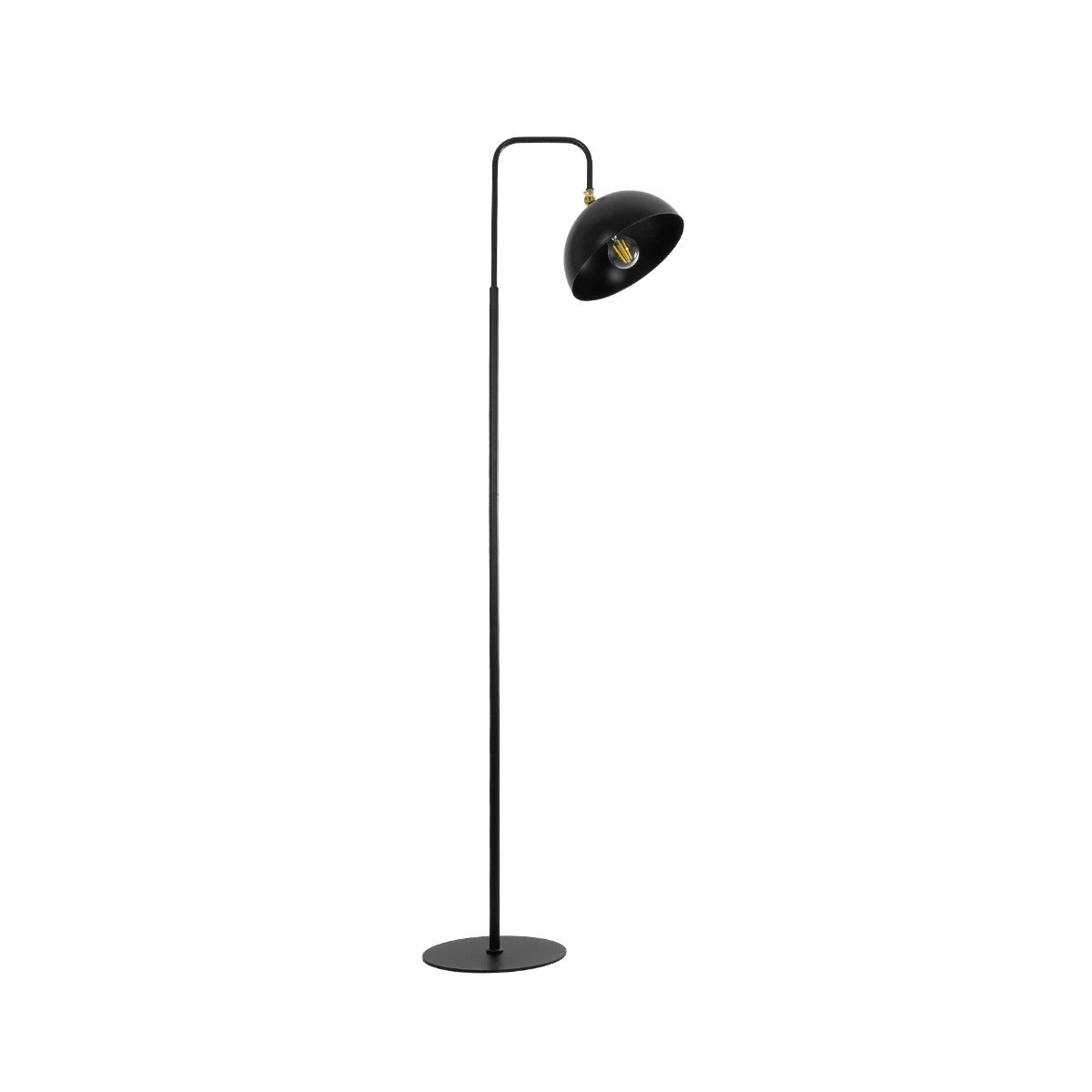 GLOBOSTAR® SNAKE 204-0128 Μοντέρνο Επιδαπέδιο Φωτιστικό με Ντουί 1 x E27 AC 220-240V IP20 - Μαύρο - Μ52 x Π25 x Υ154cm