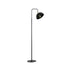 GLOBOSTAR® SNAKE 204-0128 Μοντέρνο Επιδαπέδιο Φωτιστικό με Ντουί 1 x E27 AC 220-240V IP20 - Μαύρο - Μ52 x Π25 x Υ154cm