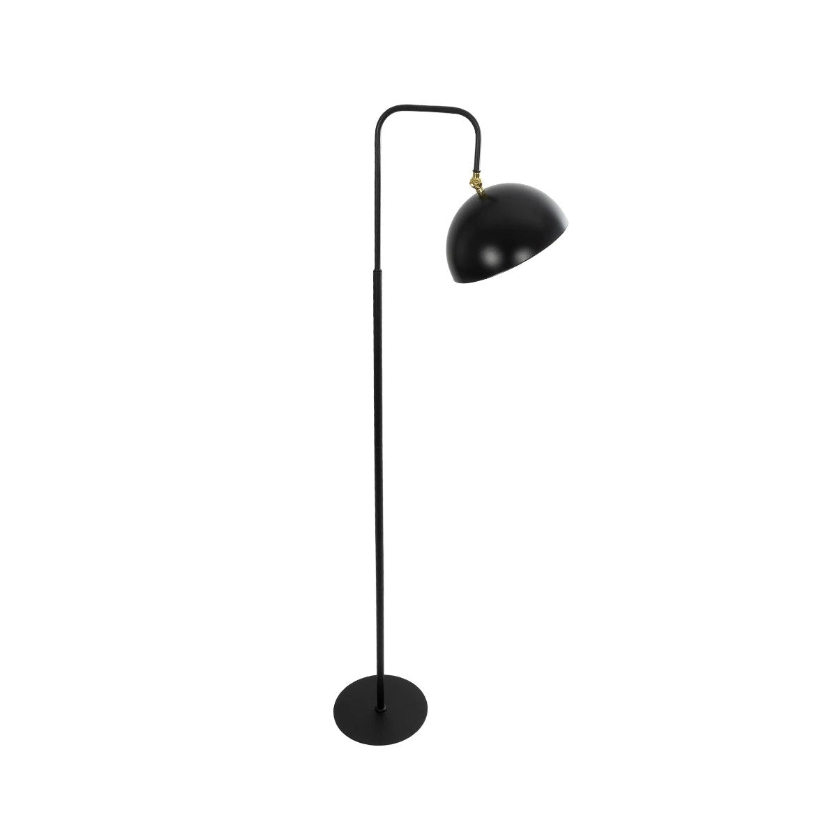 GLOBOSTAR® SNAKE 204-0128 Μοντέρνο Επιδαπέδιο Φωτιστικό με Ντουί 1 x E27 AC 220-240V IP20 - Μαύρο - Μ52 x Π25 x Υ154cm
