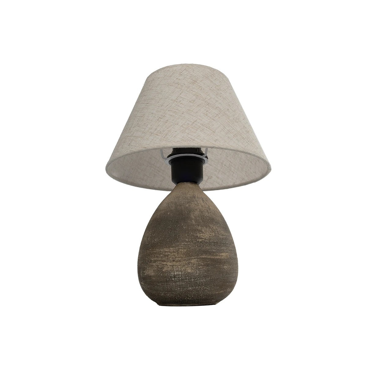 GLOBOSTAR® LISBON 204-0150 Vintage Επιτραπέζιο Φωτιστικό Πορτατίφ με Ντουί 1 x E27 AC 220-240V IP20 - Καφέ & Μπεζ - Μ22 x Π22 x Υ30cm