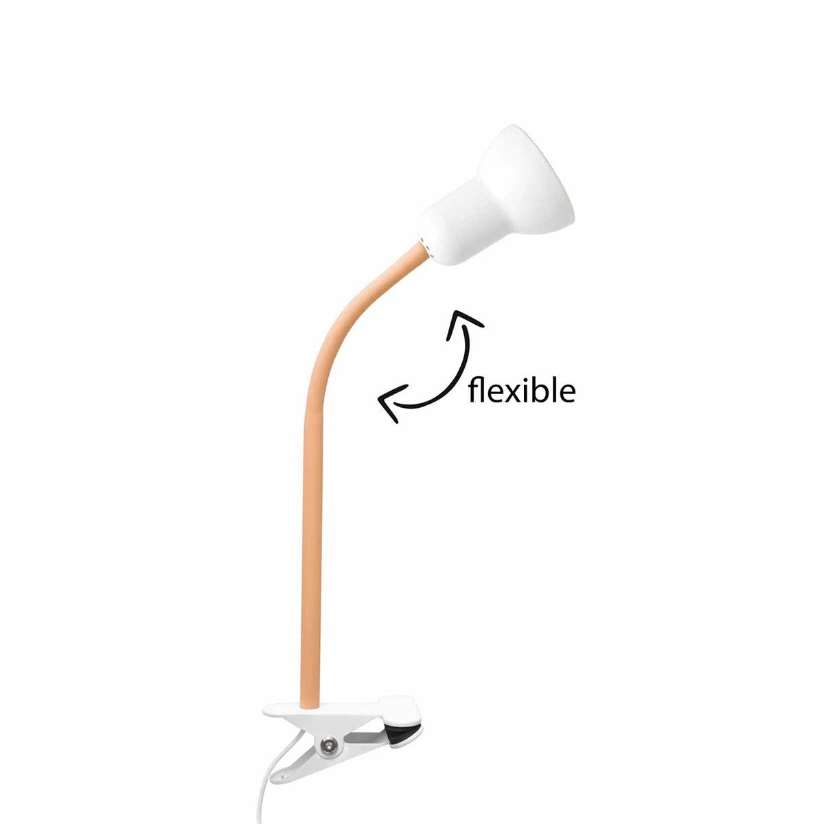 GloboStar® TAVOLO 204-0151 Παιδικό Eπιτραπέζιο Φωτιστικό Μονόφωτο 1 x E27 IP20 Πορτοκαλί & Λευκό Πλαστικό - Μ11 x Π9 x Υ35cm - ledmania.gr