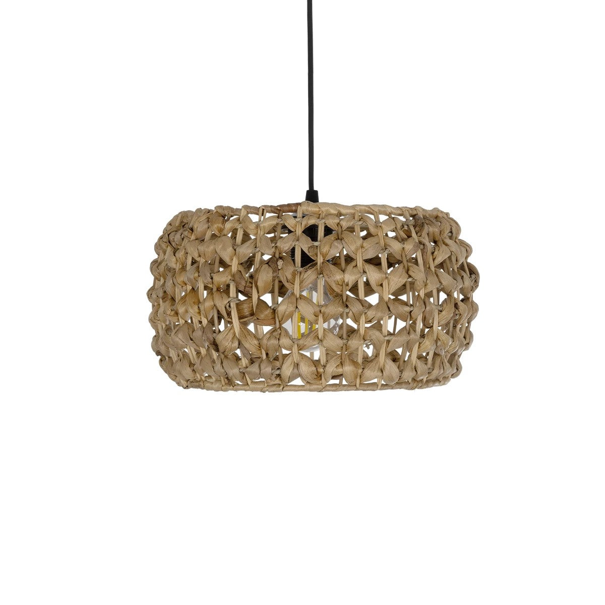 GLOBOSTAR® SAND 204-0159 Boho Κρεμαστό Φωτιστικό Οροφής με Ντουί 1 x E27 AC 220-240V IP20 - Καφέ - Μ30 x Π30 x Υ18cm