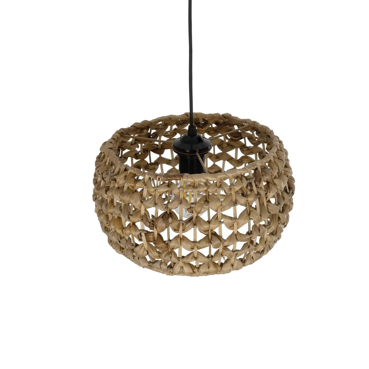 GLOBOSTAR® SAND 204-0159 Boho Κρεμαστό Φωτιστικό Οροφής με Ντουί 1 x E27 AC 220-240V IP20 - Καφέ - Μ30 x Π30 x Υ18cm