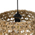 GLOBOSTAR® SAND 204-0159 Boho Κρεμαστό Φωτιστικό Οροφής με Ντουί 1 x E27 AC 220-240V IP20 - Καφέ - Μ30 x Π30 x Υ18cm