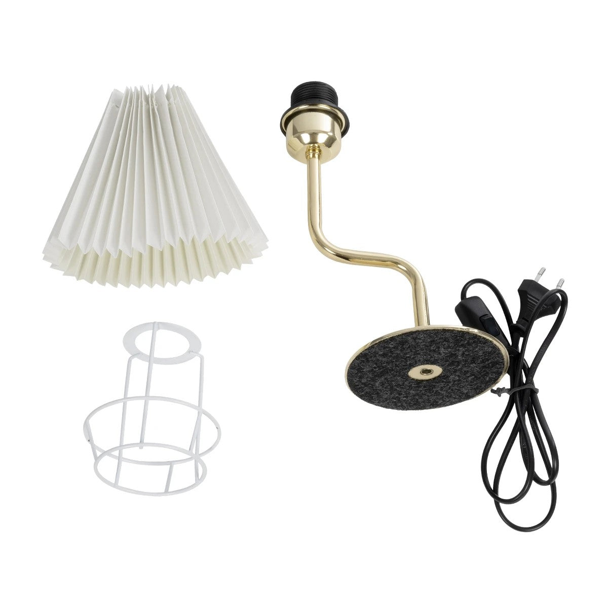 GLOBOSTAR® LIVL 204-0169 Μοντέρνο Επιτραπέζιο Φωτιστικό Πορτατίφ με Ντουί 1 x E27 AC 220-240V IP20 - Χρυσό & Μπεζ - Μ22 x Π22 x Υ34cm
