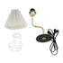 GLOBOSTAR® LIVL 204-0169 Μοντέρνο Επιτραπέζιο Φωτιστικό Πορτατίφ με Ντουί 1 x E27 AC 220-240V IP20 - Χρυσό & Μπεζ - Μ22 x Π22 x Υ34cm