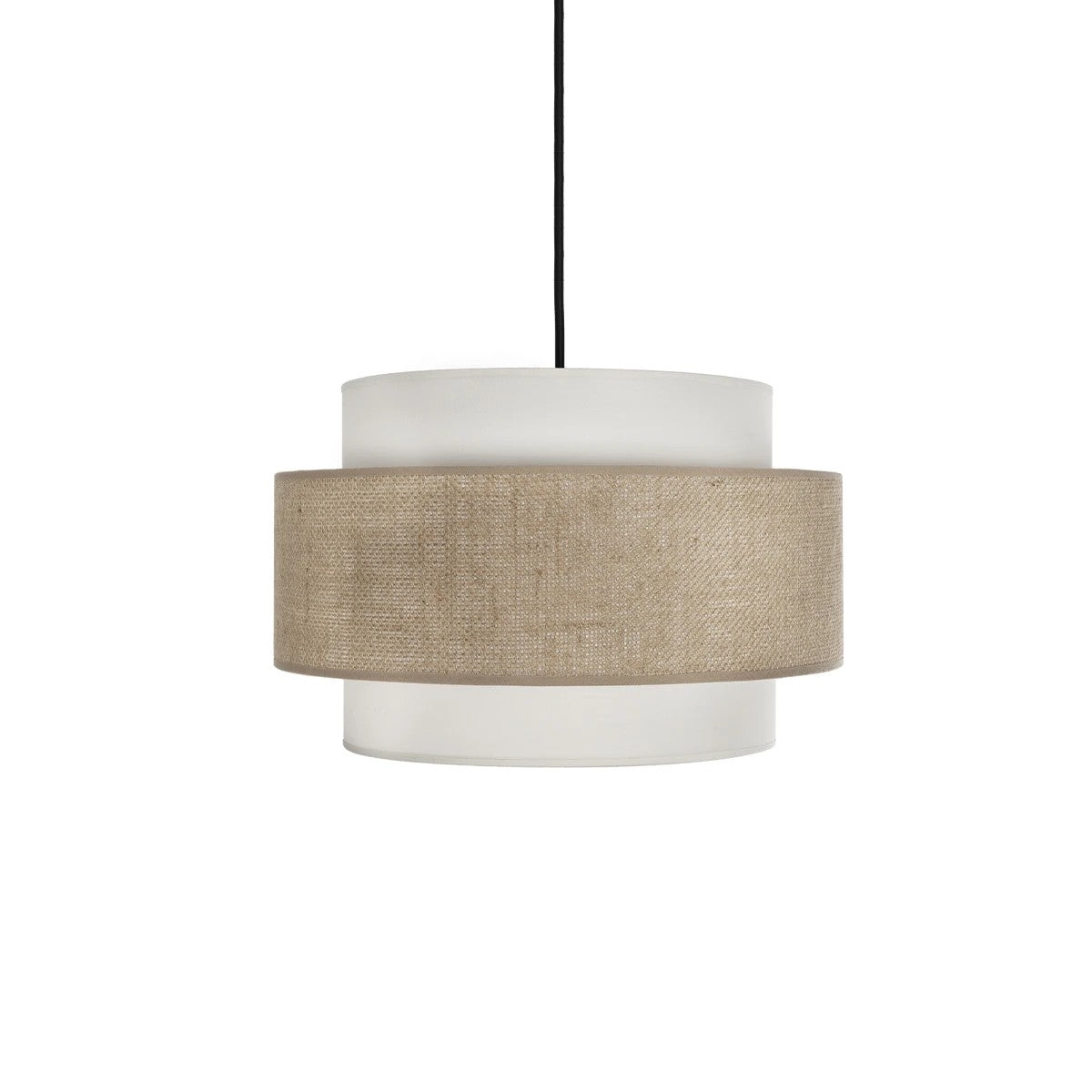 GLOBOSTAR® SOHO 204-0172 Μοντέρνο Κρεμαστό Φωτιστικό Οροφής με Ντουί 1 x E27 AC 220-240V IP20 - Καφέ & Μπεζ - Μ30 x Π30 x Υ20cm