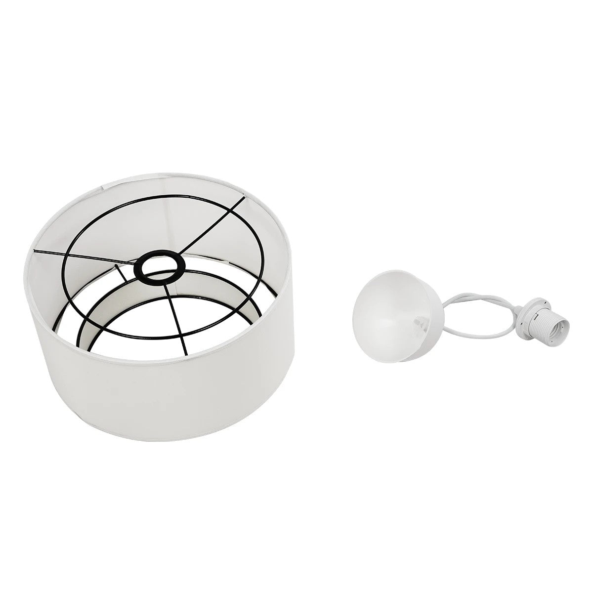 GLOBOSTAR® BASIL 204-0173 Μοντέρνο Κρεμαστό Φωτιστικό Οροφής με Ντουί 1 x E27 AC 220-240V IP20 - Μπεζ & Χρυσό - Μ30 x Π30 x Υ20cm