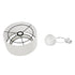 GLOBOSTAR® BASIL 204-0173 Μοντέρνο Κρεμαστό Φωτιστικό Οροφής με Ντουί 1 x E27 AC 220-240V IP20 - Μπεζ & Χρυσό - Μ30 x Π30 x Υ20cm