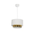 GLOBOSTAR® BASIL 204-0173 Μοντέρνο Κρεμαστό Φωτιστικό Οροφής με Ντουί 1 x E27 AC 220-240V IP20 - Μπεζ & Χρυσό - Μ30 x Π30 x Υ20cm