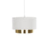 GLOBOSTAR® BASIL 204-0173 Μοντέρνο Κρεμαστό Φωτιστικό Οροφής με Ντουί 1 x E27 AC 220-240V IP20 - Μπεζ & Χρυσό - Μ30 x Π30 x Υ20cm