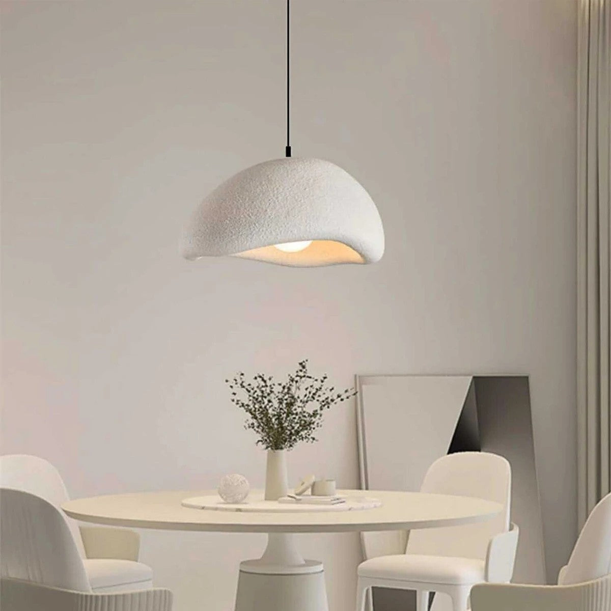 GLOBOSTAR® STONE 204-0176 Μοντέρνο Κρεμαστό Φωτιστικό Οροφής με Ντουί 1 x E27 AC 220-240V IP20 - Λευκό - Μ31.5 x Π35 x Υ26cm - ledmania.gr