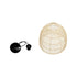 GLOBOSTAR® CESTINO 204-0178 Boho Κρεμαστό Φωτιστικό Οροφής Μονόφωτο 1 x E27 AC 220-240V IP20 Μπεζ - Μ30 x Π30 x Υ25cm