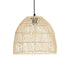 GLOBOSTAR® CESTINO 204-0178 Boho Κρεμαστό Φωτιστικό Οροφής Μονόφωτο 1 x E27 AC 220-240V IP20 Μπεζ - Μ30 x Π30 x Υ25cm