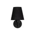 GLOBOSTAR® ELEGANTE 204-0185 Μοντέρνο Φωτιστικό Τοίχου - Απλίκα με Ντουί 1 x E27 AC 220-240V IP20 - Μαύρο - Μ14 x Π22 x Υ24cm