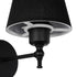 GLOBOSTAR® ELEGANTE 204-0185 Μοντέρνο Φωτιστικό Τοίχου - Απλίκα με Ντουί 1 x E27 AC 220-240V IP20 - Μαύρο - Μ14 x Π22 x Υ24cm
