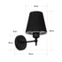 GLOBOSTAR® ELEGANTE 204-0185 Μοντέρνο Φωτιστικό Τοίχου - Απλίκα με Ντουί 1 x E27 AC 220-240V IP20 - Μαύρο - Μ14 x Π22 x Υ24cm