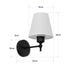 GLOBOSTAR® ELEGANTE 204-0186 Μοντέρνο Φωτιστικό Τοίχου - Απλίκα με Ντουί 1 x E27 AC 220-240V IP20 - Μαύρο & Μπεζ - Μ14 x Π22 x Υ24cm