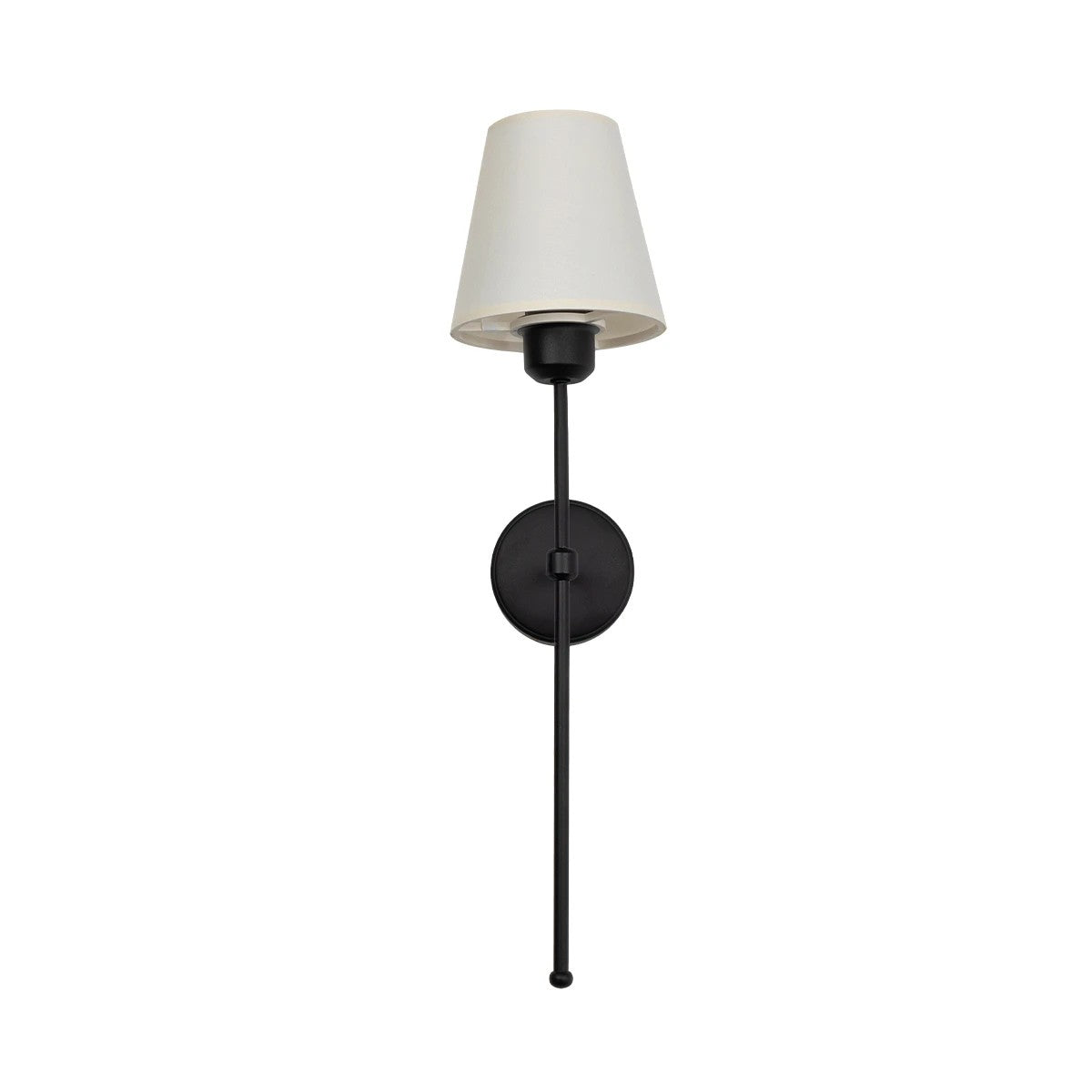 GLOBOSTAR® LING 204-0190 Μοντέρνο Φωτιστικό Τοίχου - Απλίκα με Ντουί 1 x E27 AC 220-240V IP20 - Μαύρο & Μπεζ - Μ14 x Π21 x Υ54cm