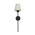 GLOBOSTAR® LING 204-0190 Μοντέρνο Φωτιστικό Τοίχου - Απλίκα με Ντουί 1 x E27 AC 220-240V IP20 - Μαύρο & Μπεζ - Μ14 x Π21 x Υ54cm