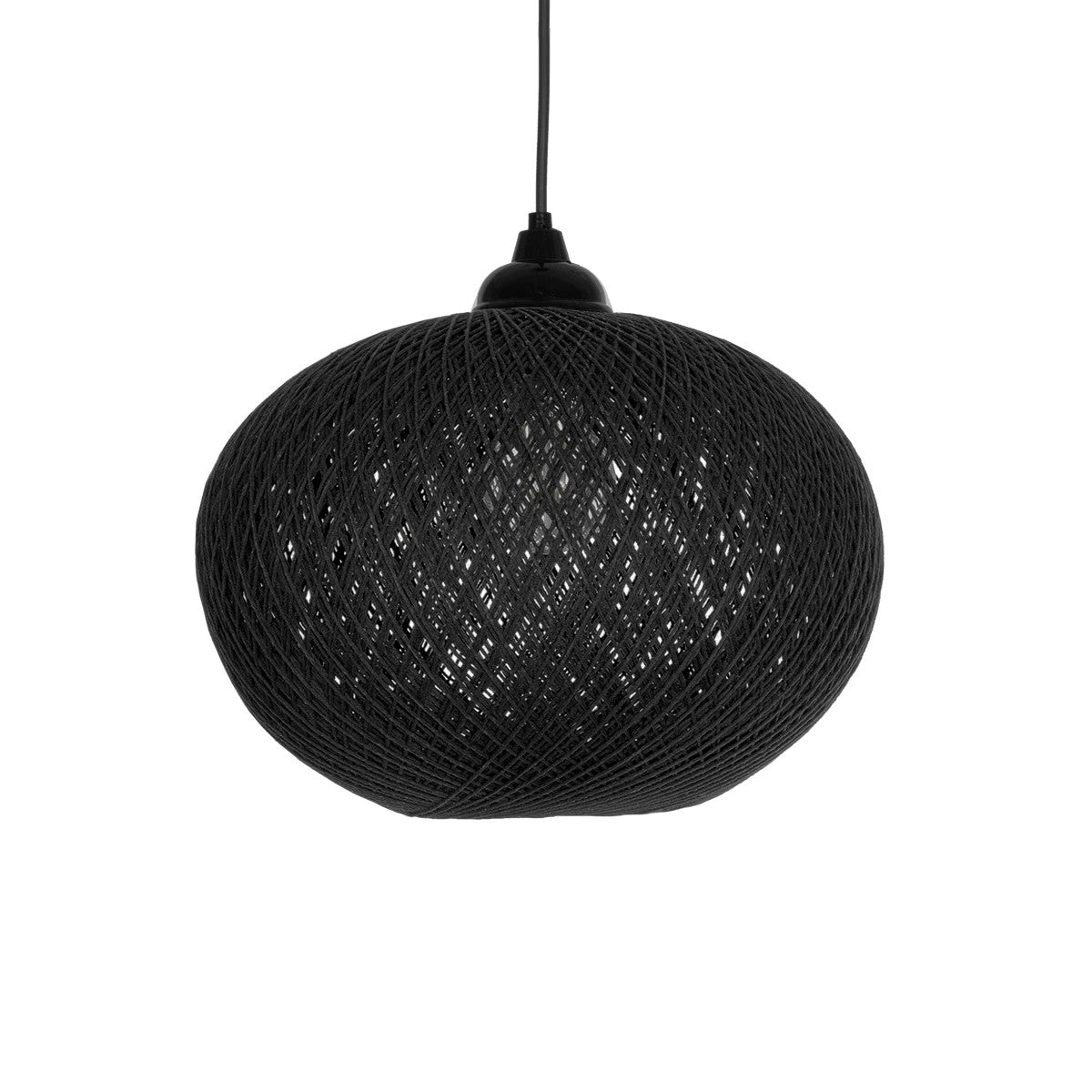 GLOBOSTAR® SOLEI 205-0005 Boho Κρεμαστό Φωτιστικό Οροφής με Ντουί 1 x E27 AC 220-240V IP20 - Μαύρο - M30 x Π30 x Υ35cm - ledmania.gr