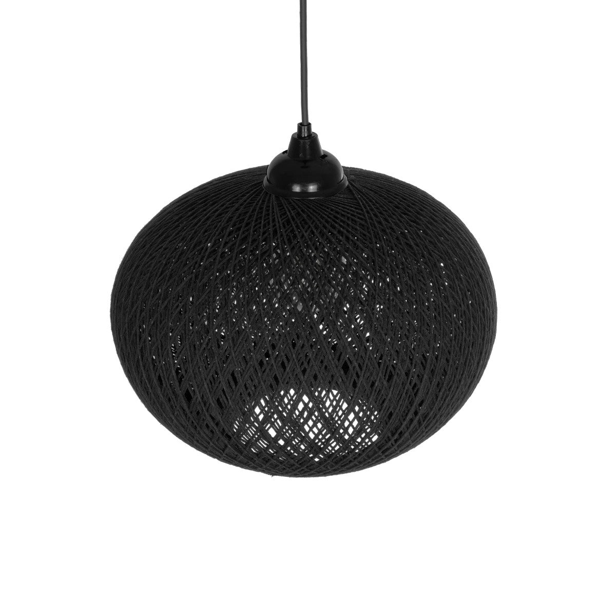 GLOBOSTAR® SOLEI 205-0005 Boho Κρεμαστό Φωτιστικό Οροφής με Ντουί 1 x E27 AC 220-240V IP20 - Μαύρο - M30 x Π30 x Υ35cm - ledmania.gr