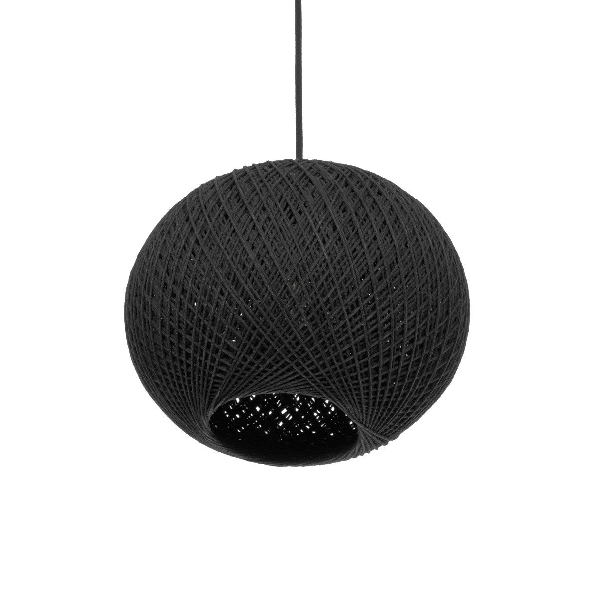 GLOBOSTAR® SOLEI 205-0006 Boho Κρεμαστό Φωτιστικό Οροφής με Ντουί 1 x E27 AC 220-240V IP20 - Μαύρο - M20 x Π20 x Υ25cm - ledmania.gr