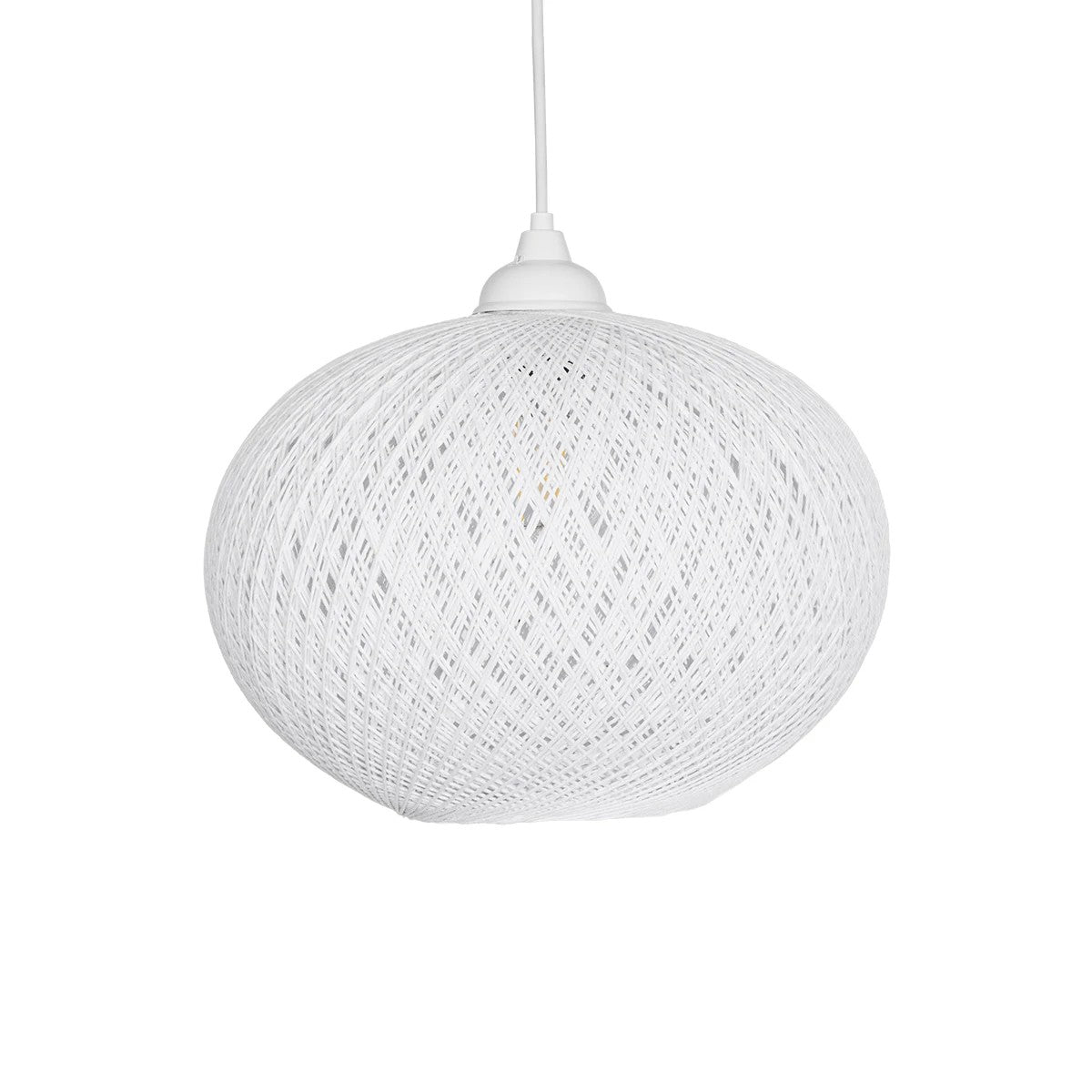 GLOBOSTAR® SOLEI 205-0008 Boho Κρεμαστό Φωτιστικό Οροφής με Ντουί 1 x E27 AC 220-240V IP20 - Λευκό - M30 x Π30 x Υ35cm - ledmania.gr